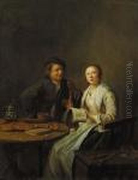 A Couple Making Music In An Interior - view 1