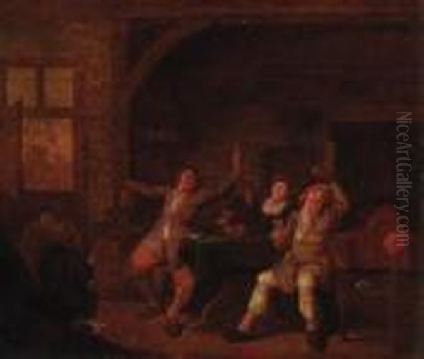 Peasants Merrymaking In An Interior - view 1