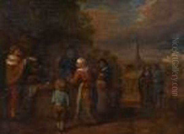 Scene De Marche Avec Personnage De La Comedia Dell'arte - view 1