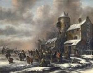 Winterlandschaft by Claes Molenaar (see Molenaer)