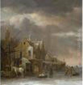 Winterlandschaft Mit Altem Haus by Claes Molenaar (see Molenaer)