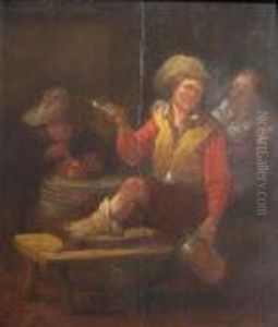 Dutch Tavern Scene by Claes Molenaar (see Molenaer)