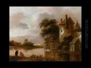 Angler Am Stadtrand by Claes Molenaar (see Molenaer)