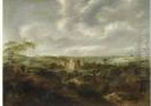 Landscape With View Of Ruins Of Schloss Brederode. by Claes Molenaar (see Molenaer)
