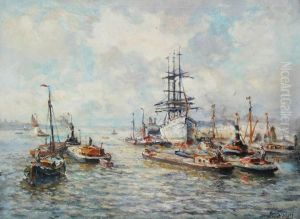 Havengezicht by Evert Moll