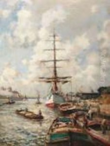 Tweemaster Aan De Havenkade by Evert Moll