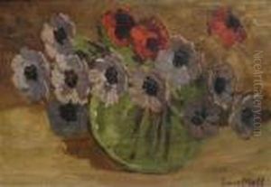 Still-life With Pansies In A Vase by Evert Moll