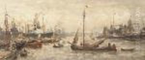 Hafenansicht Von Rotterdam by Evert Moll