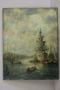 Rotterdams Havengezicht by Evert Moll