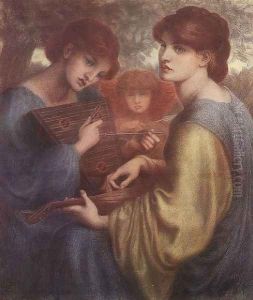 Study of Guinevere for "Sir Lancelot in the Queen's Chamber" by Dante Gabriel Rossetti