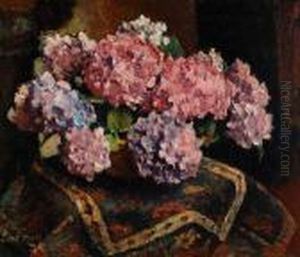 Still Life With Hortensia by Evert Moll