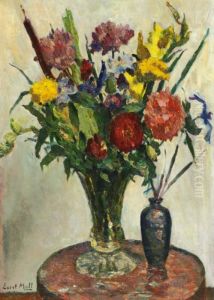 Veelkleurige Veldbloemen In Een Glazen Vaas