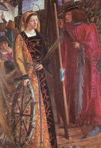 St Catherine by Dante Gabriel Rossetti