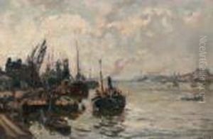 Maashaven In Tegenlicht by Evert Moll