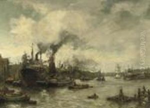 A Busy Day In Rotterdam Harbour