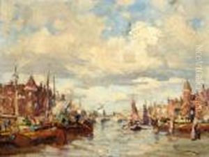 A View Of The Harbour Of Rotterdam