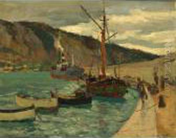 Harbourscene, Rouen - view 1
