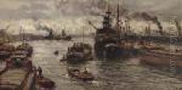 A Busy Harbour, Rotterdam - view 1