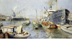 The Provisioning Of The Ships, Rotterdam by Evert Moll