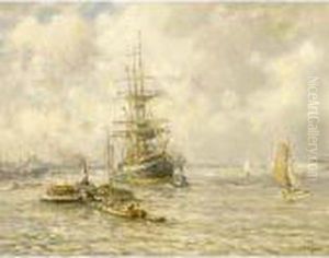 Harbourscene, Rotterdam by Evert Moll