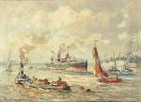 Shipping At Rotterdam Harbour - view 1
