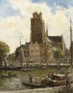 View On The Grote Kerk, Dordrecht by Evert Moll