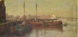 A View Of Dordrecht by Evert Moll