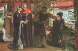 Dante drawing an Angel on the First Anniversary of the Death of Beatrice by Dante Gabriel Rossetti