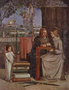 The education of the young Maria by Dante Gabriel Rossetti