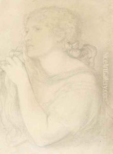 Study of Fanny Cornforth, half-length, for 'Fazio's Mistress' by Dante Gabriel Rossetti