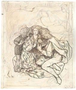 Cat's Cradle by Dante Gabriel Rossetti