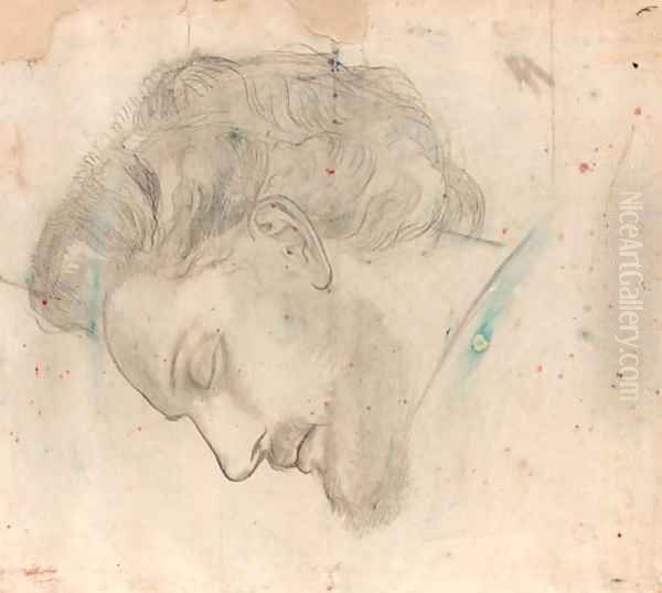 Study of Val Prinsep as Sir Lancelot - view 1