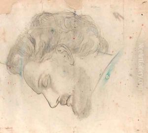 Study of Val Prinsep as Sir Lancelot by Dante Gabriel Rossetti