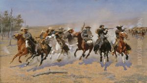 A Dash for the Timber by Frederic Remington