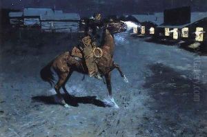 An Arguement With The Town Marshall by Frederic Remington