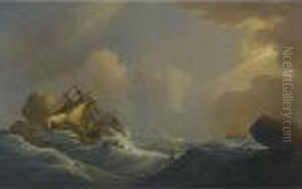 A Shipwreck In Heavy Storms - view 1