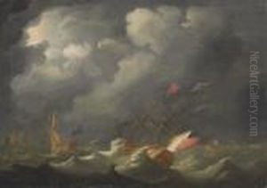 The Royal Yacht
Carolina
With King George I On Board,returning To England In 1726 by Peter Monamy