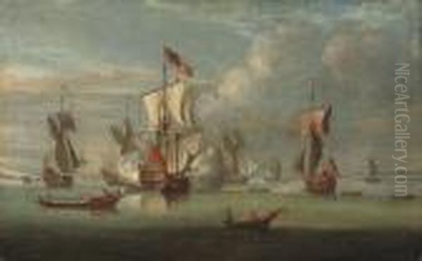 The Royal Yacht
Peregrine
Arriving In The Thames Estuarywith King George I Aboard, September 1714 - view 1