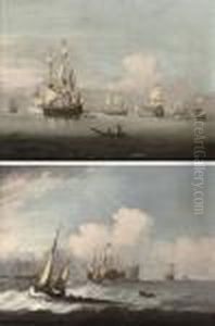 A Flagship Announcing Her 
Arrival At The Anchorage; And Impending Bad Weather At A Fleet Anchorage