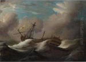 Aman-o-war Dismasted In Heavy Seas