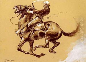 Ugly Oh The Wild Charge He Made by Frederic Remington