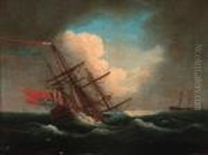 A Frigate In Distress by Peter Monamy