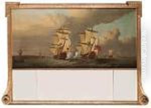 Men-o'-war Saluting Off A Coast