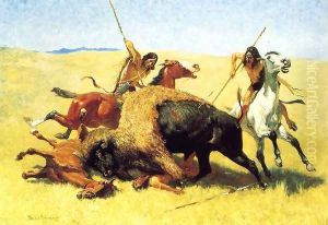 The Buffalo Hunt by Frederic Remington