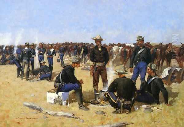 A Cavalryman's Breakfast on the Plains - view 1