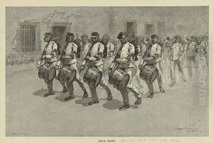 Mexican Army Drum Corps by Frederic Remington