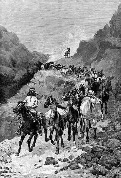 Geronimo and His Band Returning from a Raid into Mexico - view 1
