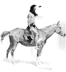 An Indian Brave by Frederic Remington