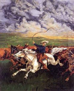 Prarie Fire by Frederic Remington