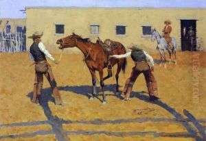 His First Lesson by Frederic Remington